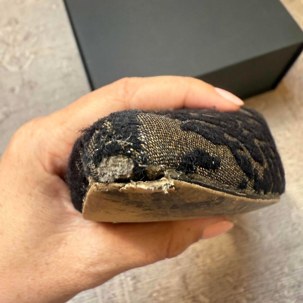 Nanette Lepore Black & Gold Brocade Loafer Pumps – Elegant & Versatile - Picture 6 of 11